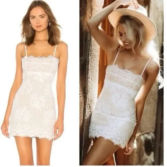 Majorelle Apollo Lace Mini Dress in Ivory Size Small - Picture 1 of 9